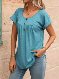 Casual Button Detail Henley T-Shirt 100100202602054 28 Affordable Fashion Under $100 Jerry's Apparel 