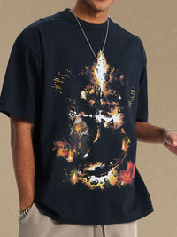 Men's Graphic Round Neck Half Sleeve T-Shirt