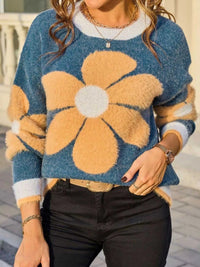 Flower Round Neck Sweater 100100121019310 51 Affordable Fashion Under $100 Jerry's Apparel 