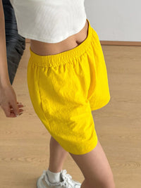 Elastic Waist Casual Shorts