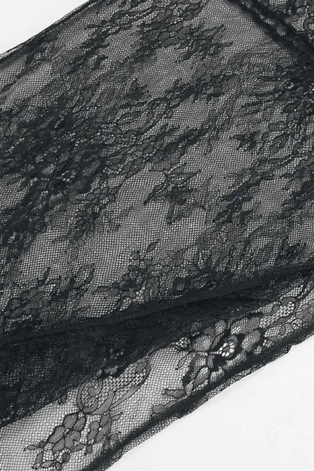 Fringe Round Neck Long Sleeve Lace Sheer Top 100100224601038 26 Affordable Fashion Under $100 Jerry's Apparel 