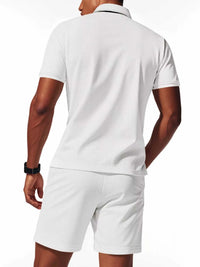 Men's Full Size Textured Short Sleeve Polo and Shorts Set Plus Size 100400402114307 34 Affordable Fashion Under $100 Jerry's Apparel 