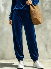 Full Size Velvet Cowl Neck Long Sleeve Top and Pants Set Plus Size 101001114844571 54 Women's Pants Set Gifts for Her Jerry's Apparel 