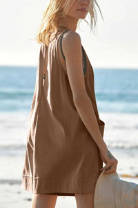 Lovelet Round Neck Sleeveless Romper with Pockets 100100661551405 26 Women's Romper Affordable Fashion Under $100 Jerry's Apparel 