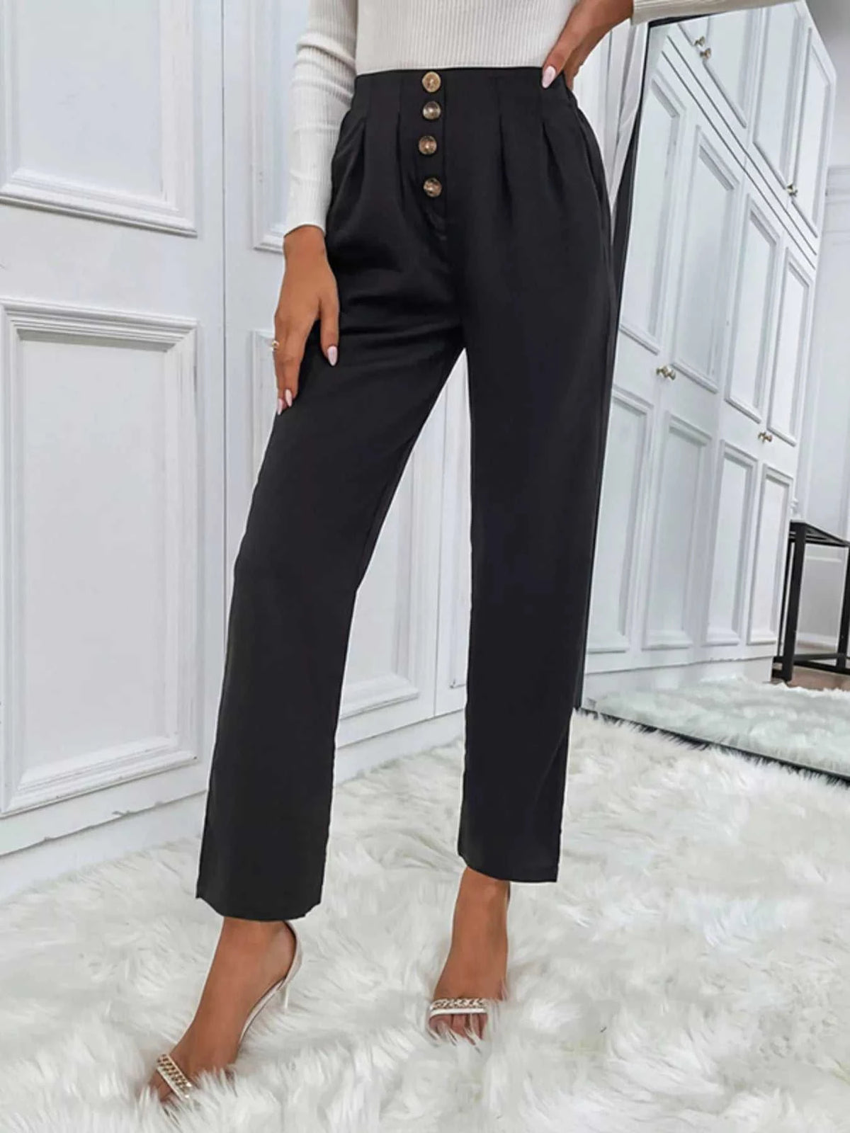 High Waist Wide Leg Pants 100100078272050 36 Affordable Fashion Under $100 Jerry's Apparel 