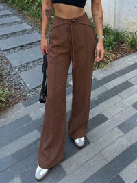 High-Waisted Wide-Leg Drawstring Pants 100100595277068 42 Affordable Fashion Under $100 Jerry's Apparel 