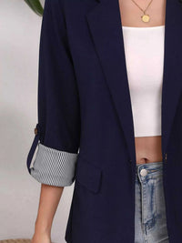 Lapel Collar Roll-Up Sleeve Blazer 100100395163125 43 Affordable Fashion Under $100 Jerry's Apparel 
