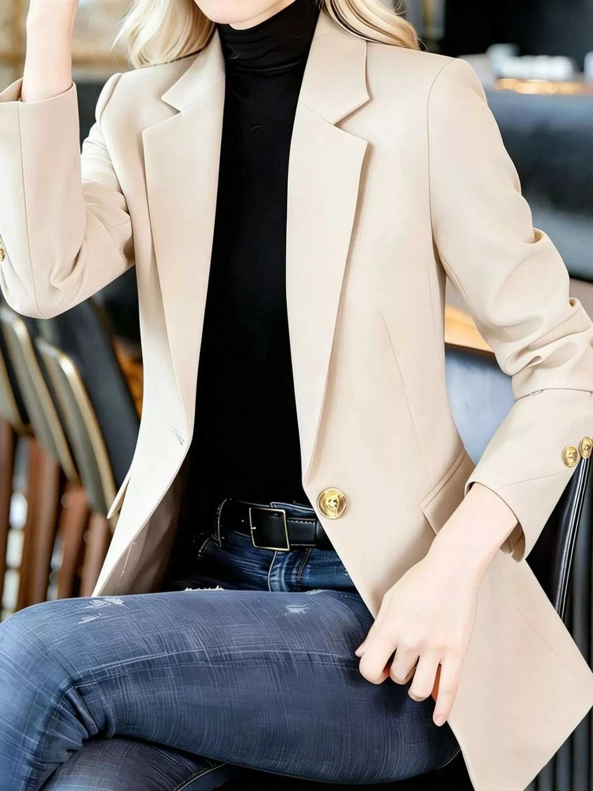 Full Size One Button Lapel Collar Blazer Plus Size 100100736237497 30 Affordable Fashion Under $100 Jerry's Apparel 