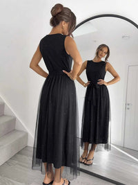 Glitter Sleeveless Tulle Midi Dress 100100013591888 42 Affordable Fashion Under $100 Jerry's Apparel 