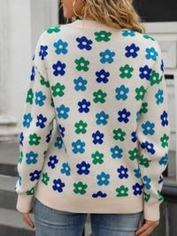 Floral Crew Neck Sweater 100100205302483 49 Gifts for Her Jerry's Apparel 