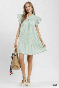Umgee Stripe Smocked Yoke Ruffle Dress 100100734231564 62 Affordable Fashion Under $100 Jerry's Apparel 