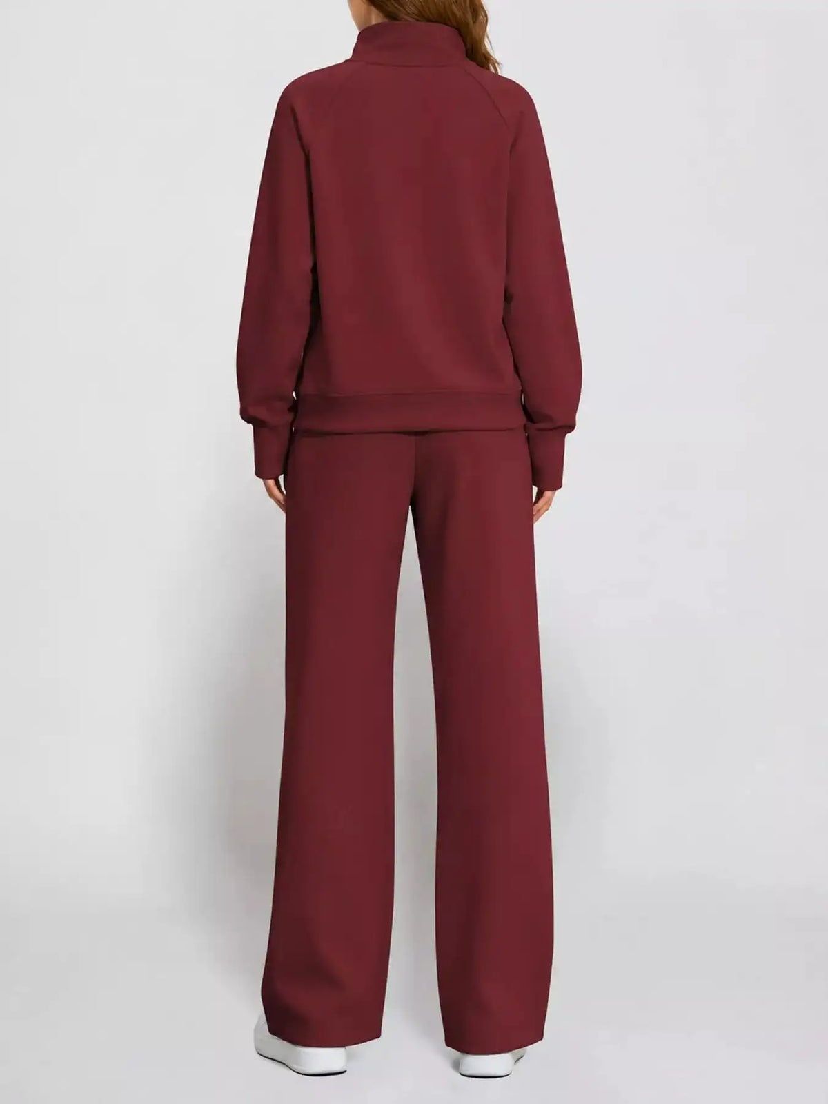 Half-Zip Sweatshirt and Wide-Leg Pants Set 101001840100593 40 Gifts for Her Jerry's Apparel 