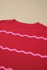 Striped Round Neck Long Sleeve Shift Pullover Sweater 101002917802925 47 Affordable Fashion Under $100 Jerry's Apparel 