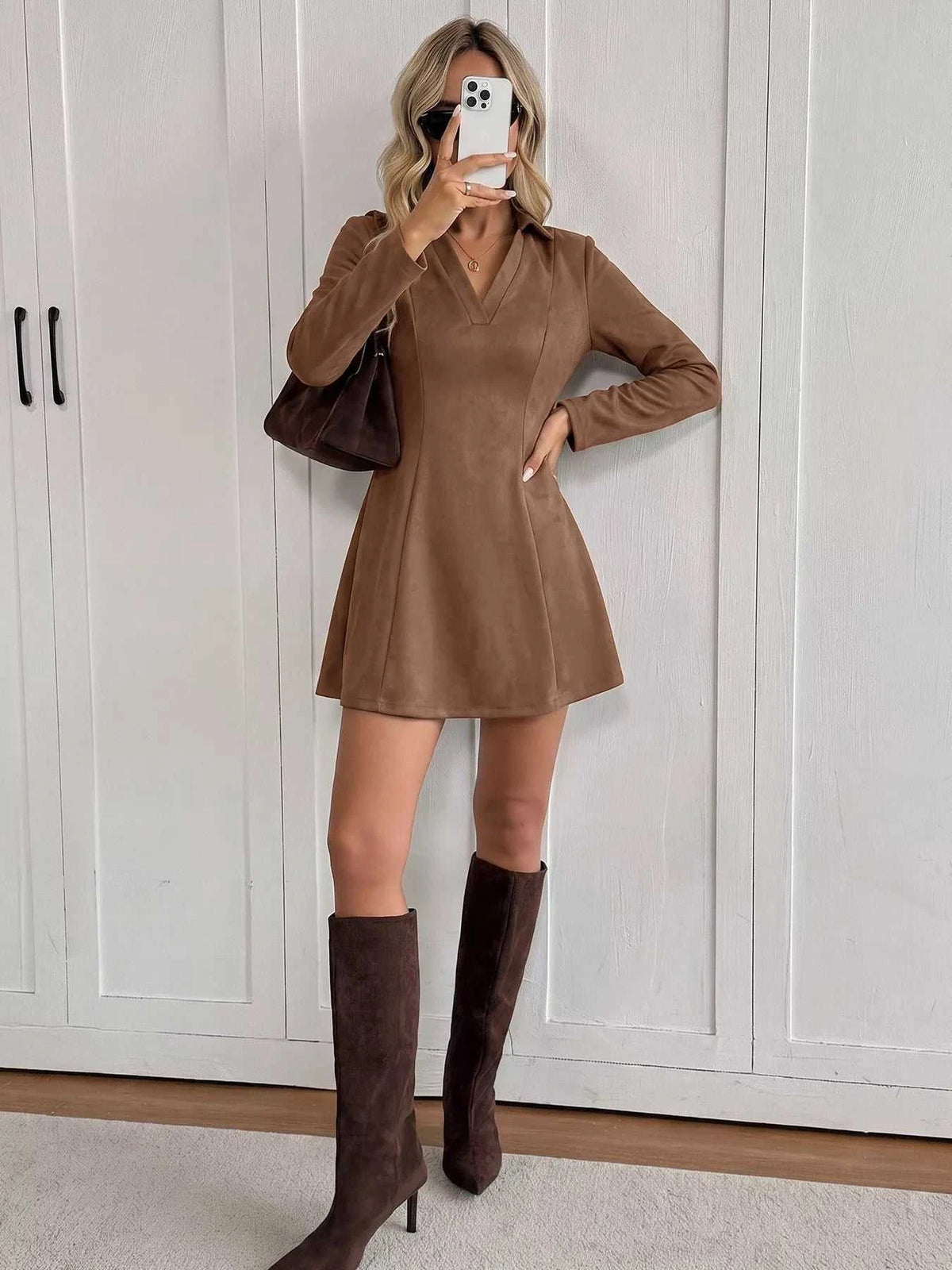 Johnny Collar Long Sleeve Dress 100100638130668 43 Gifts for Her Jerry's Apparel 