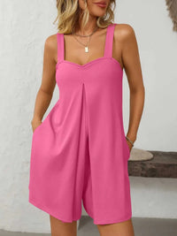 Mandy Sweetheart Neck Wide Strap Romper with Pockets 100100323171551 26 Affordable Fashion Under $100 Jerry's Apparel 