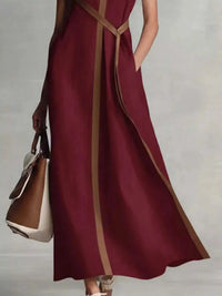 Full Size Contrast Trim Sleeveless Maxi Dress Plus Size 100100764511905 41 Affordable Fashion Under $100 Jerry's Apparel 