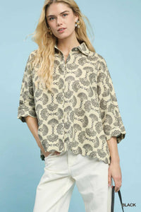 Umgee Printed Button Down Shirt 100100630031788 55 Affordable Fashion Under $100 Jerry's Apparel 