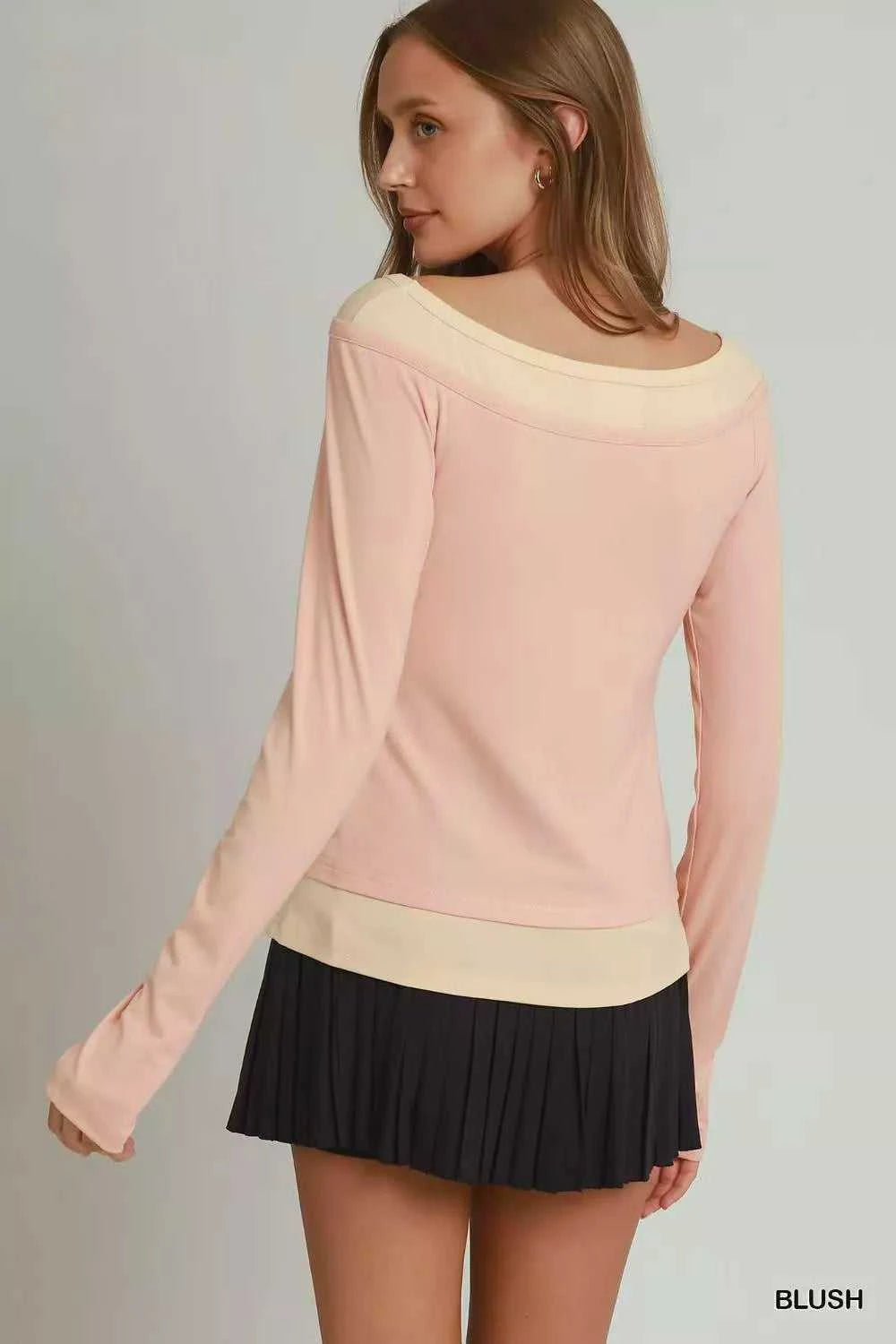 Umgee Layered Twofer Long Sleeve Top 100100843401925 42 Affordable Fashion Under $100 Jerry's Apparel 