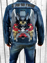 Men's Full Size Graphic Back Button Up Denim Jacket Plus Size 104003444306075 84 Affordable Fashion Under $100 Jerry's Apparel 