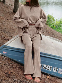 Striped Long Sleeve Top and Pants Set 101001715551827 81 Affordable Fashion Under $100 Jerry's Apparel 