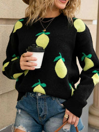 Lemon Crew Neck Round Neck Sweater 100100091974343 47 Affordable Fashion Under $100 Jerry's Apparel 