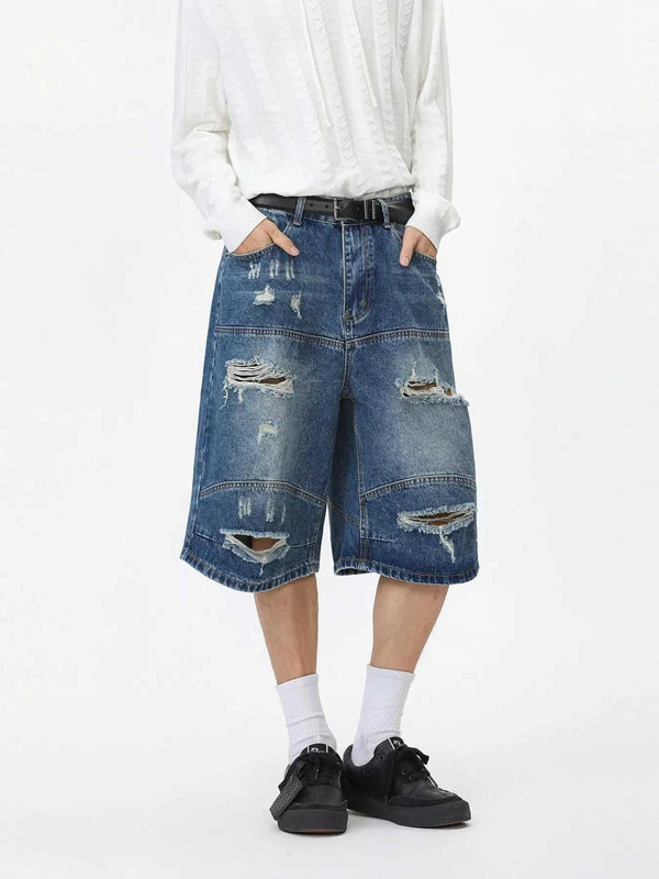 Men's Distressed Loose-Fit Denim Shorts 104003907755937 77 Affordable Fashion Under $100 Jerry's Apparel 