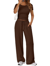 Round Neck Short Sleeve Tee and Pants Set 100100270766561 43 Affordable Fashion Under $100 Jerry's Apparel 