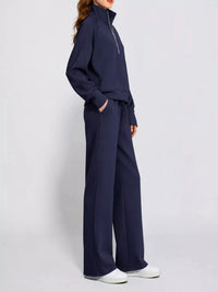 Half-Zip Sweatshirt and Wide-Leg Pants Set 101001840100593 40 Gifts for Her Jerry's Apparel 