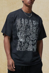 Men's Graphic Round Neck Half Sleeve T-Shirt