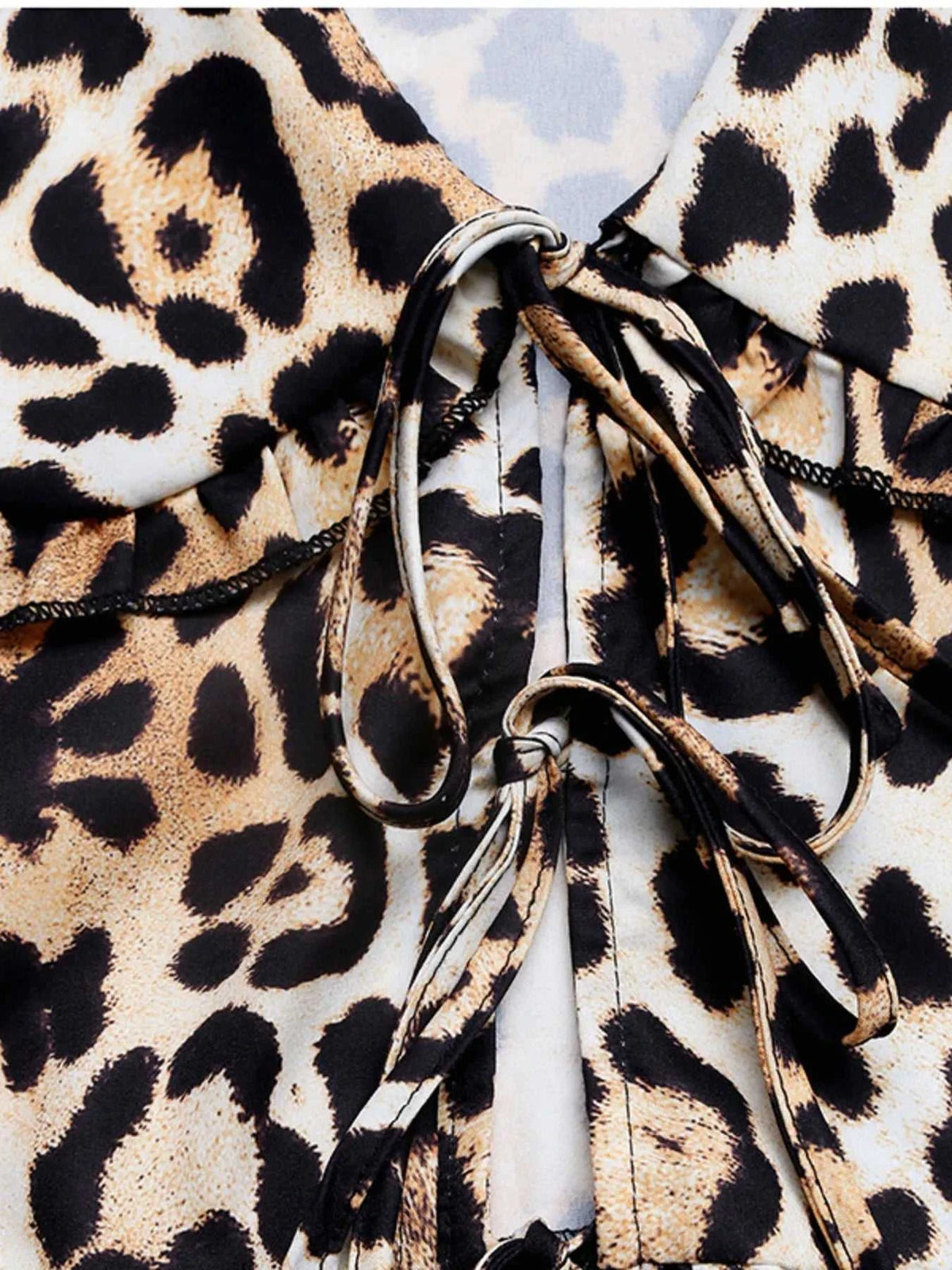Leopard Print Tie Front Blouse 100100129201649 40 Affordable Fashion Under $100 Jerry's Apparel 