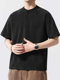Men's Full Size Button Detail Short Sleeve T-Shirt Plus Size 100400351224644 56 Affordable Fashion Under $100 Jerry's Apparel 