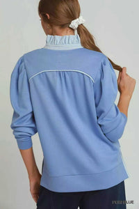 Umgee Stripe Ruffle Neck Long Sleeve Top 100100147251030 47 Affordable Fashion Under $100 Jerry's Apparel 
