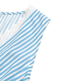 Striped Sleeveless Tiered Midi Dress 100100275600742 42 Affordable Fashion Under $100 Jerry's Apparel 