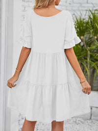 Ruffled Sleeve Tiered Mini Dress 100100840870791 28 Affordable Fashion Under $100 Jerry's Apparel 