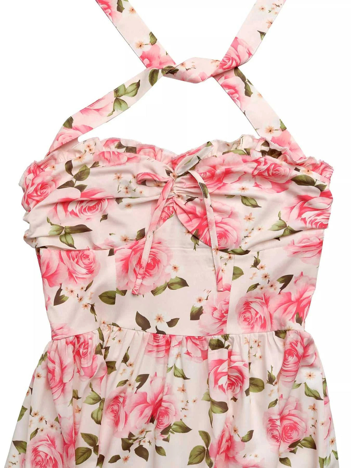 Floral Print Halter Neck Midi Dress 100100495671560 42 Women's Midi Dress Affordable Fashion Under $100 Jerry's Apparel 