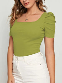 Square Neck Short Sleeve T-Shirt