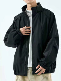 Men's Plus Size Zip Up Raglan Sleeve Jacket 104001635890561 61 Affordable Fashion Under $100 Jerry's Apparel 