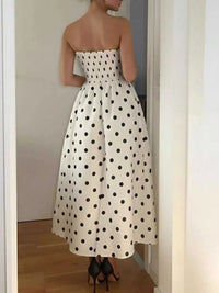 Polka Dot Strapless Midi Dress 100100560352831 30 Affordable Fashion Under $100 Jerry's Apparel 