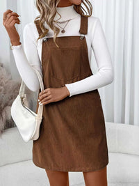 Corduroy Overall Mini Dress with Adjustable Straps 100100699171576 52 Affordable Fashion Under $100 Jerry's Apparel 