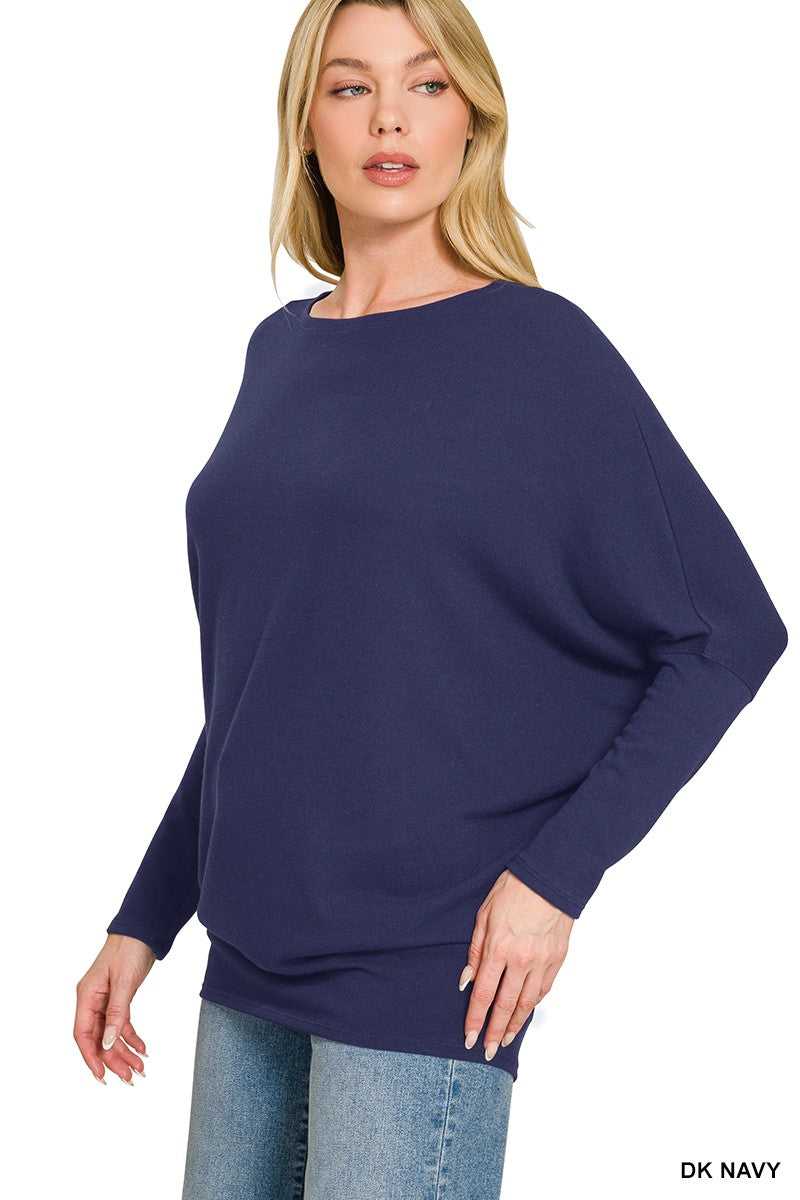 Zenana Hacci Dolman Sleeve Boat Neck Top 100100304271671 23 Gifts for Her Jerry's Apparel 