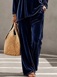 Full Size Velvet Long Sleeve Top and Pants Set Plus Size 100100551786793 45 Affordable Fashion Under $100 Jerry's Apparel 