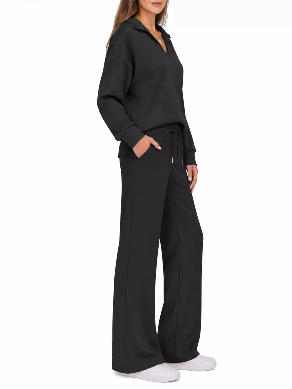 Dropped Shoulder Top and Pants Set 101001926020102 36 Gifts for Her Jerry's Apparel 