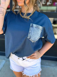 Denim Pocket Relaxed Fit T-Shirt 100100857221406 26 Affordable Fashion Under $100 Jerry's Apparel 