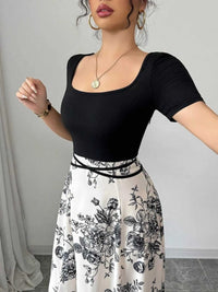 Floral Print Square Neck Maxi Dress 100100720622847 46 Affordable Fashion Under $100 Jerry's Apparel 