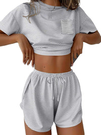 Printed Round Neck Tee and Shorts Set 100100695671655 31 Affordable Fashion Under $100 Jerry's Apparel 