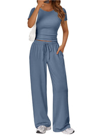 Round Neck Short Sleeve Tee and Pants Set 100100270766561 43 Affordable Fashion Under $100 Jerry's Apparel 