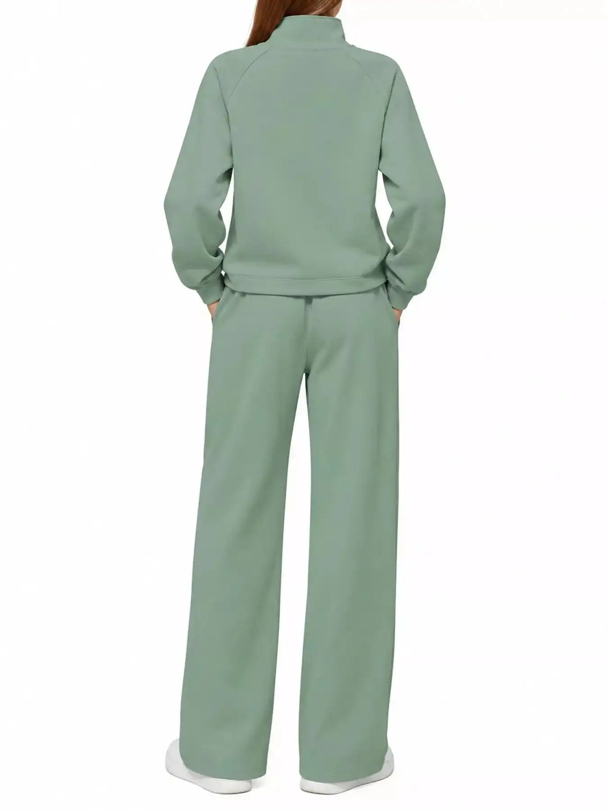 Half-Zip Sweatshirt and Wide-Leg Pants Set 101001840100593 40 Gifts for Her Jerry's Apparel 