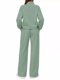 Half-Zip Sweatshirt and Wide-Leg Pants Set 101001840100593 40 Gifts for Her Jerry's Apparel 
