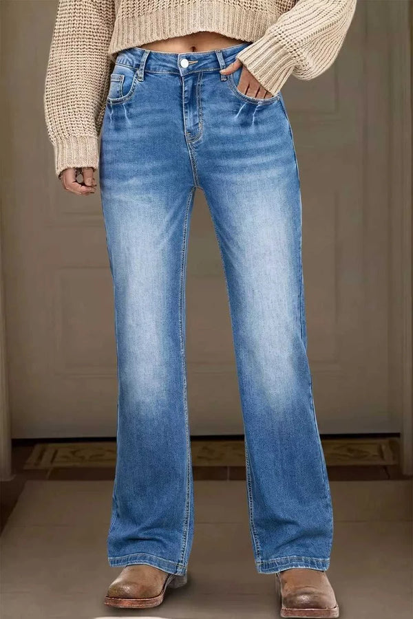 Acid Washed Straight Leg Full Length Casual Jeans 100100315006020 63 Seasonal Fashion Collections Jerry's Apparel 
