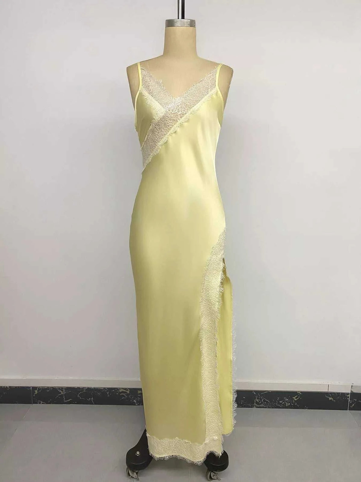 Lace Trimmed Slit Midi Dress 100100029324635 39 Affordable Fashion Under $100 Jerry's Apparel 